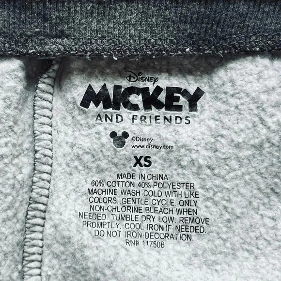 Micky Mouse Jogger Disney Kids Sweatpants Charcoal Cuffed Ankle Size XS - Picture 5 of 8